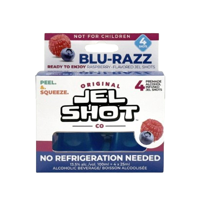 JEL SHOTS BLU RAZZ PACK DE 4 100ML