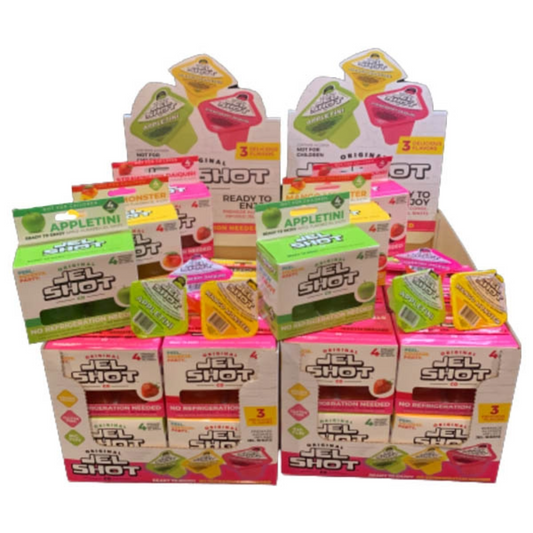 JEL SHOTS 4X25ML MIX MANGUE-POMME-FRAISE 100ML