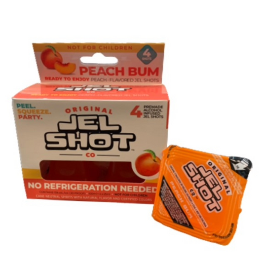 JEL SHOTS PÊCHE FESSES LOT DE 4 100ML